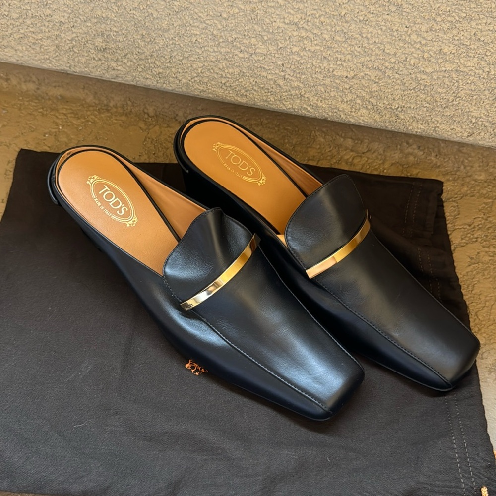 Tod’s Square Toe Loafer Mule